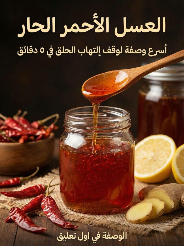 العسل الأحمر الحار لعلاج التهاب الحلق