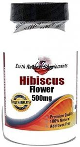 كبسولات الكركدية 500 ملجم من ايرس ناتيورال سابليمنت Hibiscus Flower 500mg by Earth Natural Supplements