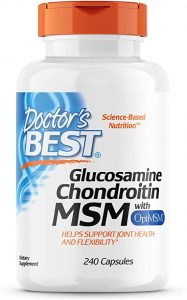 كبسولات الجلوكوزامين/سلفات الكوندروتين/ميثيل سلفونيل الميثان من دوكتورز بيست Doctor’s Best Glucosamine Chondroitin MSM 