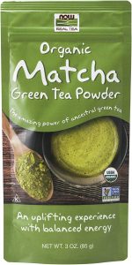 10. مسحوق شاي ماتشا الأخضر العضوي المعتمد من ناو فودز  NOW Foods, Certified Organic Matcha Green Tea Powder