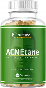 2.مكملات غذائية لحب الشباب الكيسي أكنيتان بفيتامين من نيوتريسا  Nutriissa acnetane cystic acne supplement