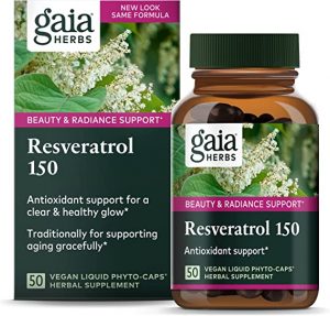 7.جايا هيربس مكملات الريسفيراترول 150 Gaia Herbs resveratrol 150 supplement