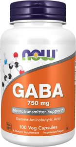 1. ناو المكملات الغذائية, جابا (حمض جاما أمينوبوتيريك) 750mg, دعم الناقل العصبي  NOW Supplements, GABA (Gamma-Aminobutyric Acid) 750mg, Neurotransmitter Support 