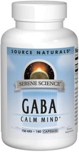 2.سورس ناتشورالز سيرين ساينس جابا 750 مجم كالم مايند Source Naturals serene science GABA 750 mg calm mind