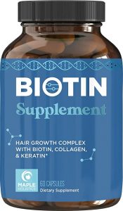 7. بيوتين عالي الفعالية من مابل هوليستك Maple Holistics Biotin supplement 