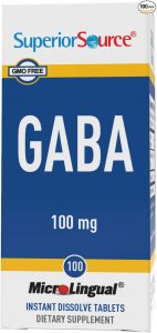 8. سوبيريور سورس جابا 100 مجم، أقراص سريعة الذوبان تحت اللسان Superior Source GABA100mg microlingual instant tablets