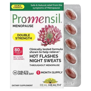 2. مكملات برومانسيل لانقطاع الطمث، بقوة مضاعفة  Promensil menopause double strength