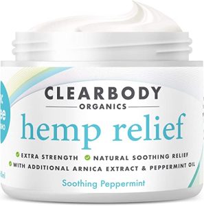 11. كريم القنب كليربودي أورجانيكس للراحة Clearbody Organics hemp relief cream