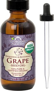 7.زيت بذور العنب المرمم والمنعش من يو إس أورجانيك US Organic refreshing & restoring Grapeseed Oil