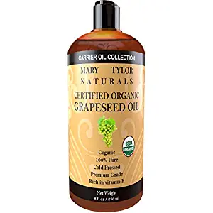 2. زيت بذور العنب العضوي من ماري تايلور ناتشورالز Mary Tylor Naturals Certified Organic Grapeseed Oil