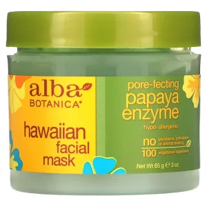 3. ألبا بوتانيكا‏, قناع تجميلي للوجه من هاواي، إنزيم البابايا لعلاج المسام alba botanica hawaiian facial mask pore-fecting papaya enzyme