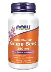 6. مكملات ناو بقوة فائقة من مستخلص بذور العنب Now Supplements Extra Strong Grape Seed Extract