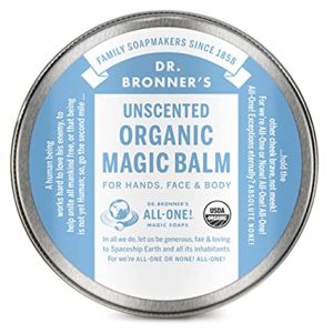 7. بلسم دكتور برونر السحري العضوي غير المعطر Dr. Bronner's Unscented Organic Magic Balm