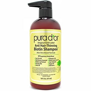 7. بورا دور شامبو البيوتين الأصلي  الذهبي المضاد لضعف الشعر PURA D'OR Original Gold Label Anti-Thinning Biotin Shampoo