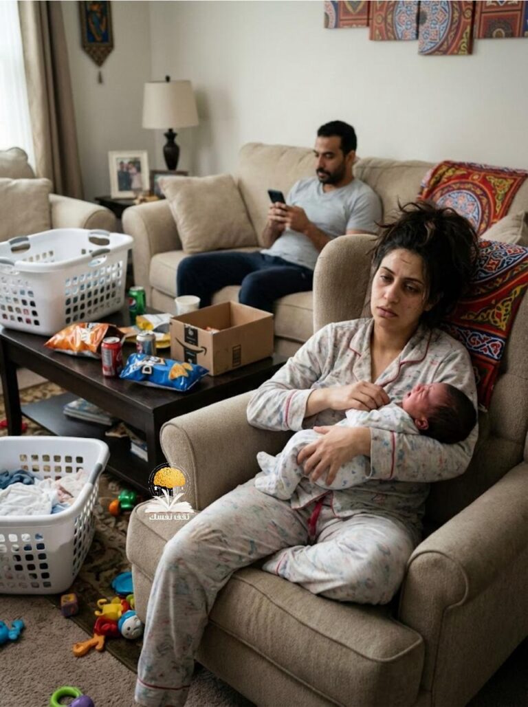 جوزي تجاهلني بعد الولادة قصة أم تعاني بعد ولادتها أنا اسمي "ليلى"، وعمري ما تخيلت إن أقصى درجات الوحدة اللي ممكن أحسها في حياتي هتكون وأنا متجوزة.. وابني في حضني. الدنيا كانت ليل وسكوت، مفيش غير صوت همهمة التلفزيون وعياط "يوسف" المتقطع، ابني اللي لسه مولود. كنت عمالة أهز جسمي يمين وشمال تحت نور الصالة الأصفر، بتحرك بس بالغريزة، لأن جسمي مبقاش حاسه إنه بتاعي خلاص. كل حتة فيا بتوجعني. ضهري ، و بطني لسه بتشد عليا من الولادة. والتيشيرت بتاعي ريحته لبن وعرق وتعب. بس على الكنبة، كان "خالد" جوزي مريح فارد رجله، وعينه مدفونة في الموبايل. قدامه علبة بيبسي فاضية وكيس شيبسي نصه مأكول. كان باين إن دي هي كل مسؤولياته في الدنيا. بقالنا ٣ أسابيع من يوم ما خلفت "يوسف" ٣ أسابيع من غير نوم. ٣ أسابيع عياط متواصل. ٣ أسابيع وأنا بحس إني بختفي بالبطيء. كنت متخيلة إننا هنبقى فريق. إننا هنبص لبعض الساعة ٣ الفجر وإحنا ميـ,ـتين من التعب ونضحك في وش بعض. إننا هنشارك الخوف، والحب، واللخبطة دي سوا. بس الحقيقة كانت غير كده خالص. "ممكن تساعدني في الببرونات؟" سألته وصوتي بيترعش. حتى ما رفعش عينه يبصلي. تابع المزيد من القصص على صفحة ثقف نفسك "أنا كنت شقيان طول اليوم يا ليلى.. محتاج أرتاح". كلمة "أرتاح" دي دبحنـي زي السكينة. أنا مكنتش بنام أكتر من ساعتين على بعض. جسمي لسه ماخفش. عقلي كان جاب آخره. بس ماتكلمتش ولا كلمة. اديته ضهري، وضميت "يوسف" على صدري، وفضلت ألف في الصالة، مرة ورا مرة، لحد ما عياطه هدي وبقى شهقات صغيرة.. وبعدين نفسه انتظم ونام. لما أخيراً نام، حطيته في سريره وقعدت على طرف السرير. في انعكاس الشباك، شوفت وشي.. شاحب، سواد تحت عيني، وشعري ملموم كحكة منكوشة. أنا مكنتش عارفة نفسي. كنت شايفة ست وحيدة تماماً. بعدها بليلتين، كل حاجة جوايا وصلت لنقطة الانفـ.ـجار. "يوسف" مش عايز يبطل عياط. وشه كان أحمر وضاغط على إيده جامد. كنت عمالة ألف بيه، وصوتي اتنبح من كتر الأغاني اللي مبقاش ليها مفعول. دراعاتي كانت بتترعش. كنت حاسة إني فاضية تماماً من جوا. بصيت ناحية الكنبة. "خالد" كان رايح في سابع نومة. ضوء التلفزيون كان بينور ويطفي على وشه. ولا اتحرك. ولا سمع أي حاجة. في لحظة.. حاجة اتكسرت. وقعت على الأرض و"يوسف" في حضني وانهارت. حاولت مطلعش صوت، بس العياط طلع غصب عني.. عياط يوجع، عياط يأس. كنت عايزة أصرخ في وشه وأقوله: "بص علينا، إحنا بنغرق!". بس معملتش كده. كل اللي عملته إني حضنت ابني وفضلت أهمس وأعيد: "خلاص يا حبيبي.. ماما هنا.. ماما جنبك". وساعتها فهمت إن الليلة دي مكنتش النهاية.. دي كانت بداية حاجة هتغير حياتنا للأبد. وووو لمتابعه القصه كامله لايك و 5 تعليقات ب تم هنا وهتنزل القصه في اول تعليق لا تفوّت الاحداث الحقيقية .