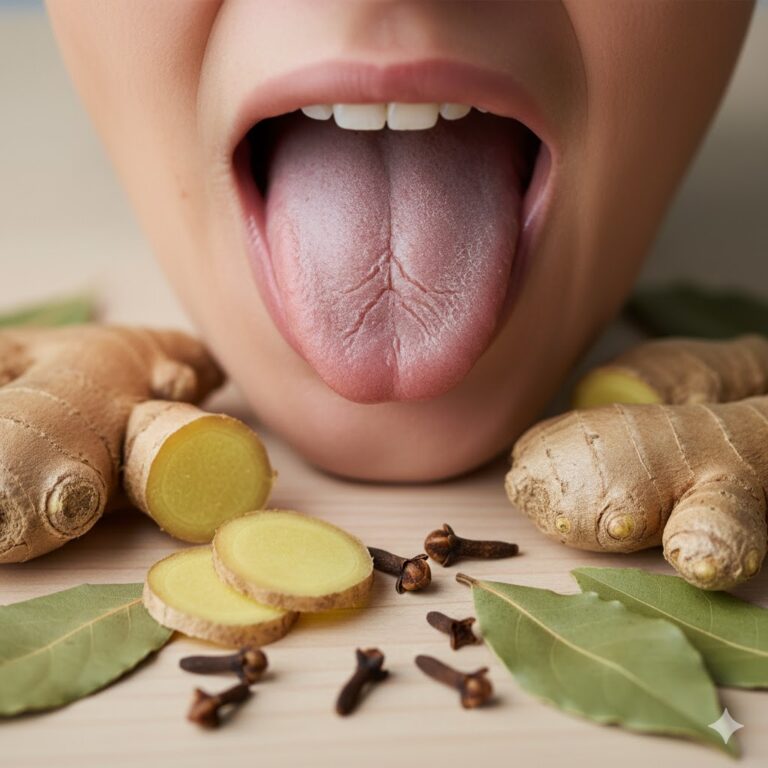 اللسان المتشقق: أسباب محتملة وحلول طبيعية من مطبخك