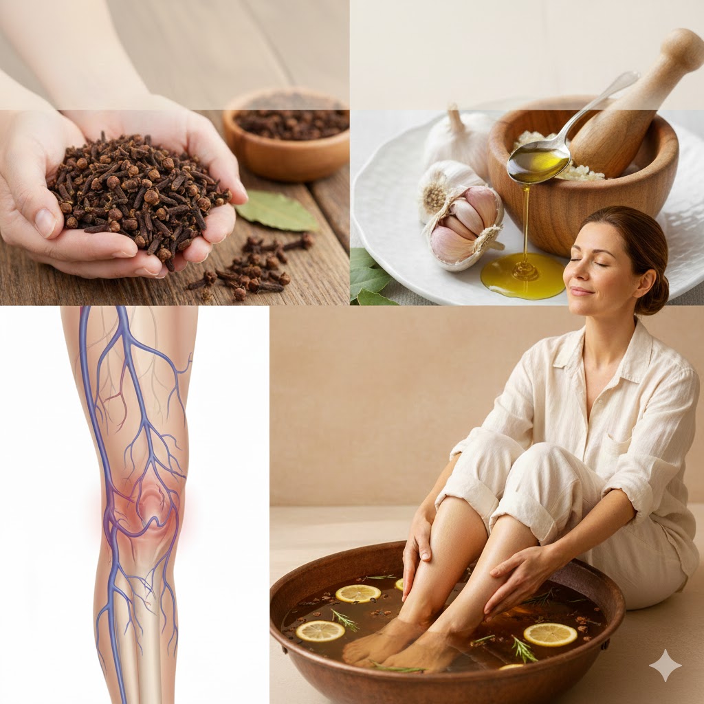 علاج الدوالي بالقرنفل والثوم