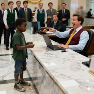 قصة طفل أسود بحذاء ذهب إلى البنك لفحص حسابه