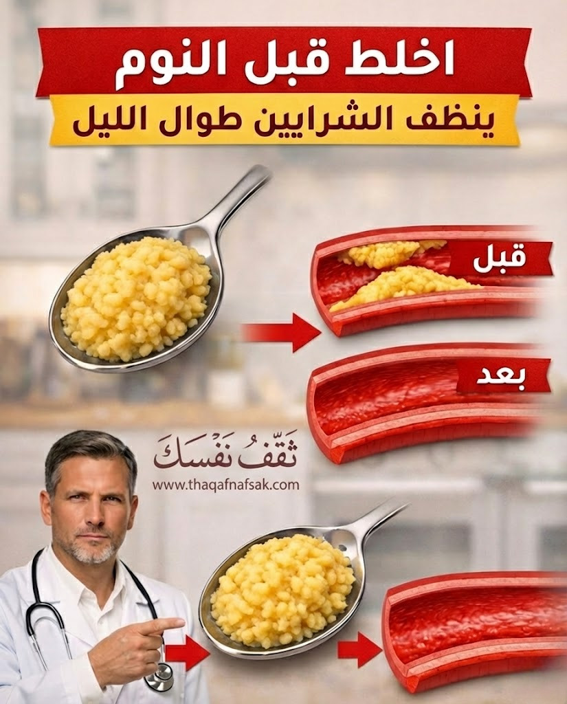 اخلط هذه المكونات الثلاثة من مطبخك قبل النوم وشرايينك قد تشكرك في الصباح