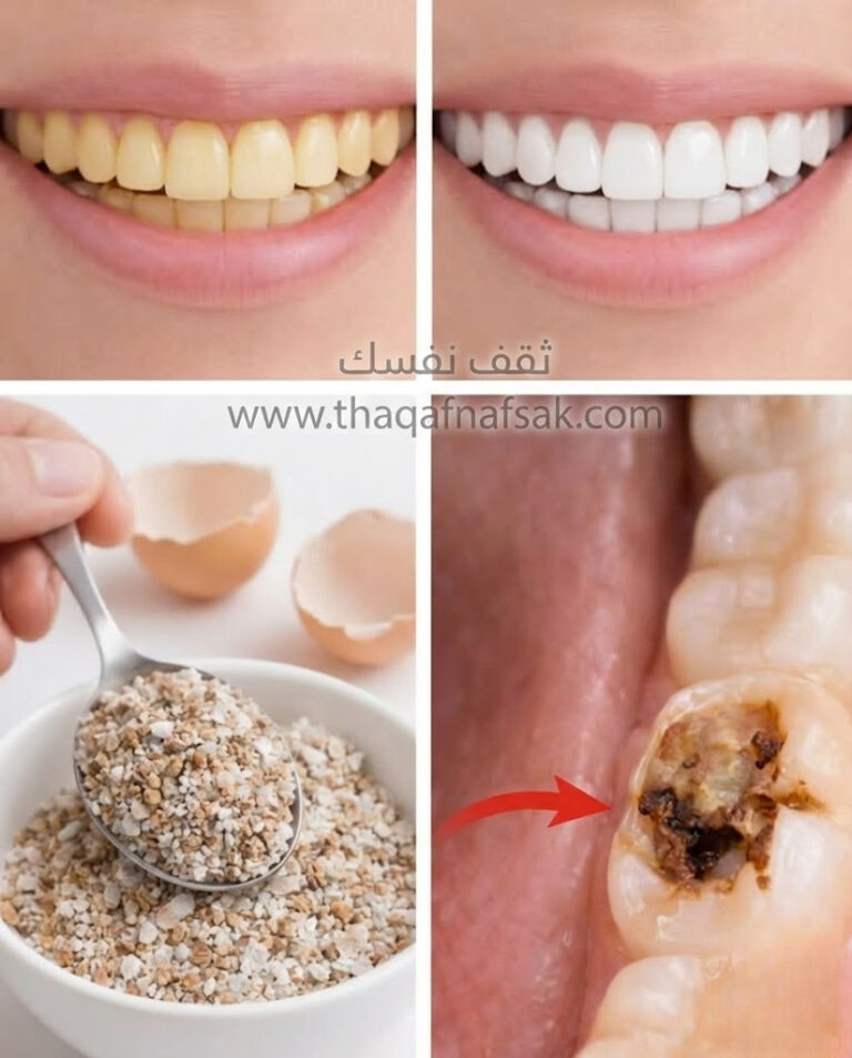 قشر البيض لإزالة الجير